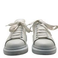 Alexander McQueen Oversized Sneakers White Black Suede Heel EU 37