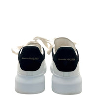 Alexander McQueen Oversized Sneakers White Black Suede Heel EU 37