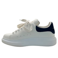 Alexander McQueen Oversized Sneakers White Black Suede Heel EU 37