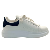 Alexander McQueen Oversized Sneakers White Black Suede Heel EU 37