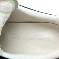 Alexander McQueen Oversized Sneakers White Black Suede Heel EU 37