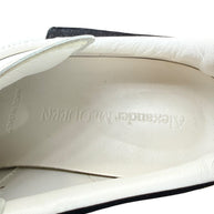 Alexander McQueen Oversized Sneakers White Black Suede Heel EU 37