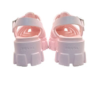 Prada Monolith Pink Rubber Cage Platform Sandals IT 37