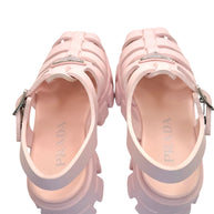 Prada Monolith Pink Rubber Cage Platform Sandals IT 37