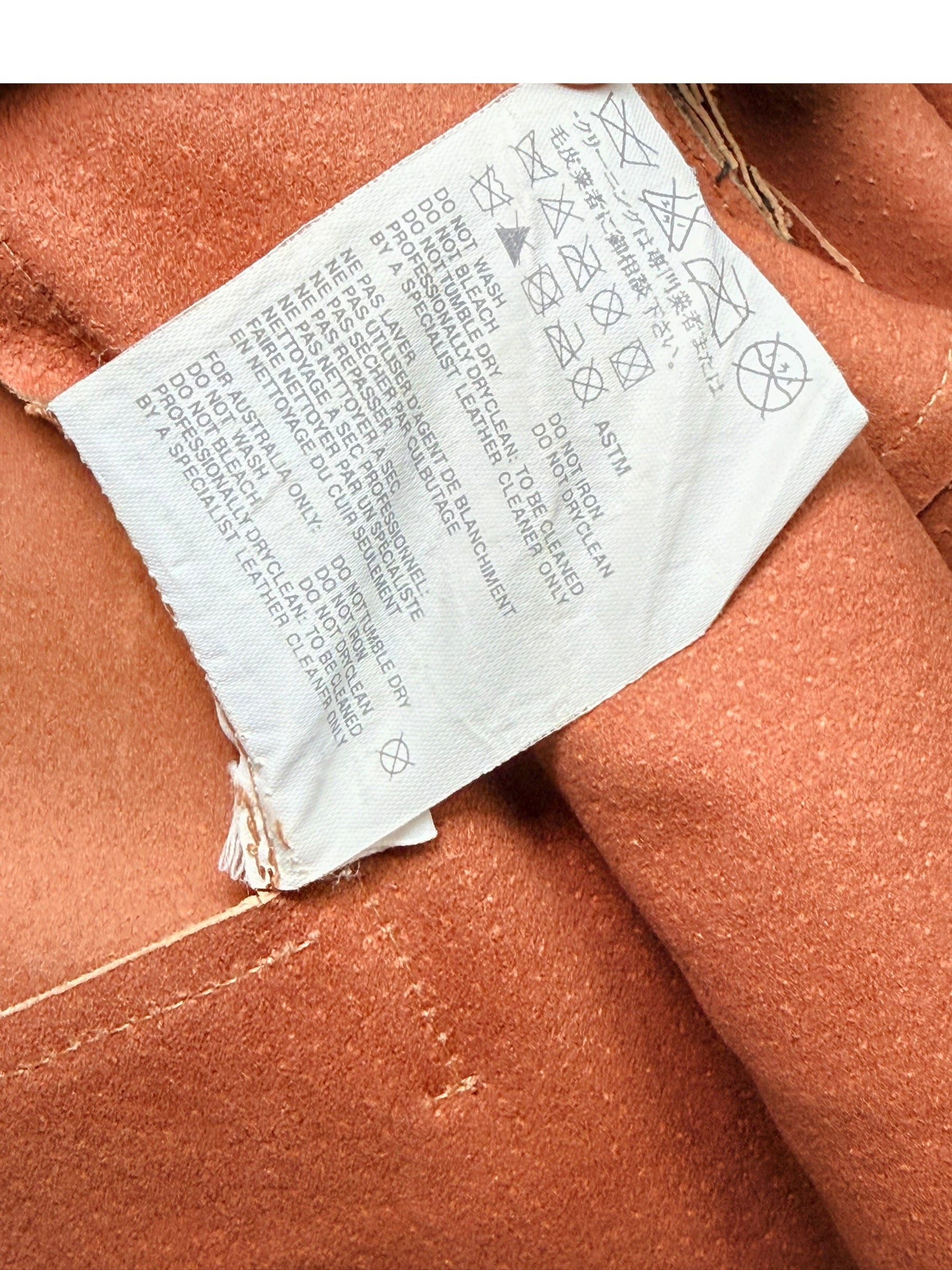 Miu Miu Cognac Leather Jacket and Pants Set IT44 Y2K Italy