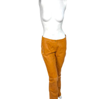 Miu Miu Cognac Leather Jacket and Pants Set IT44 Y2K Italy