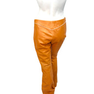 Miu Miu Cognac Leather Jacket and Pants Set IT44 Y2K Italy