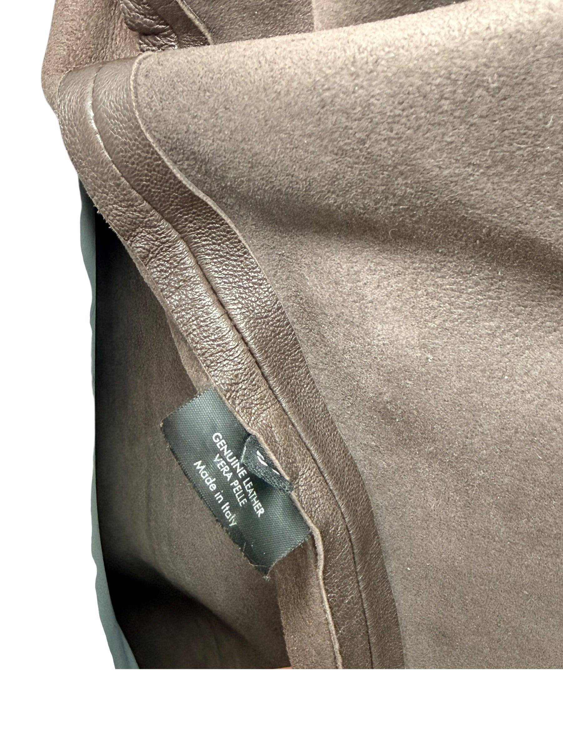 Gucci Leather Western Shirt Brown Tooled Leather Size 56