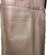 Vintage Donna Karan Leather Jacket XL Brown Made in Italy