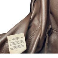 Vintage Donna Karan Leather Jacket XL Brown Made in Italy