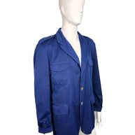 Vintage Gucci Blue Cotton Safari Jacket IT 58 XL