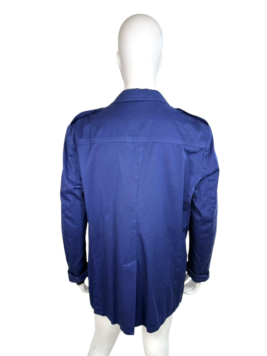 Vintage Gucci Blue Cotton Safari Jacket IT 58 XL