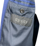 Vintage Gucci Blue Cotton Safari Jacket IT 58 XL