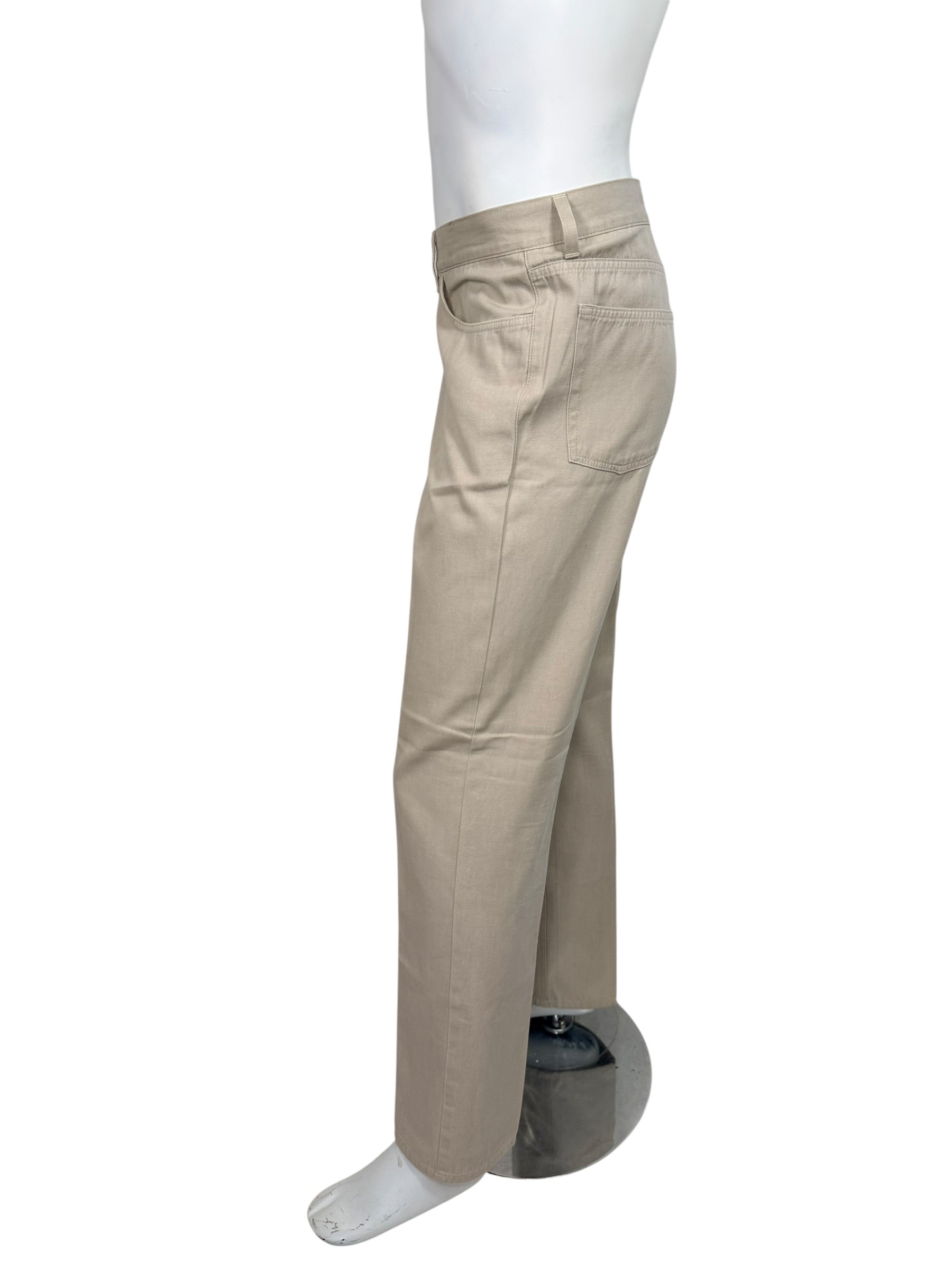 Loro Piana Men’s Cotton Pants Size 36 Beige Italy