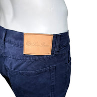 Loro Piana Navy Cotton Stretch Pants Mens 36 Italy