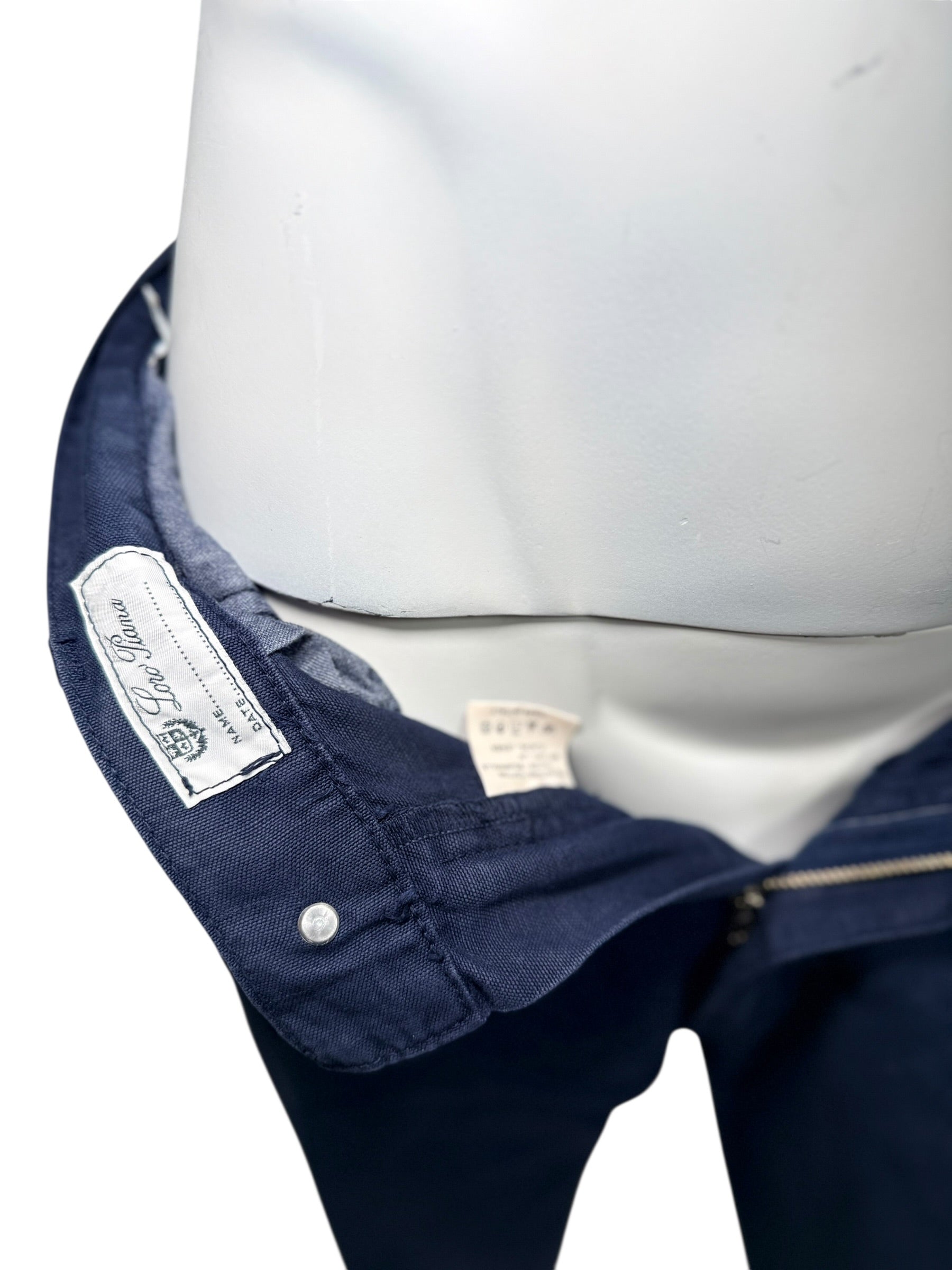 Loro Piana Navy Cotton Stretch Pants Mens 36 Italy