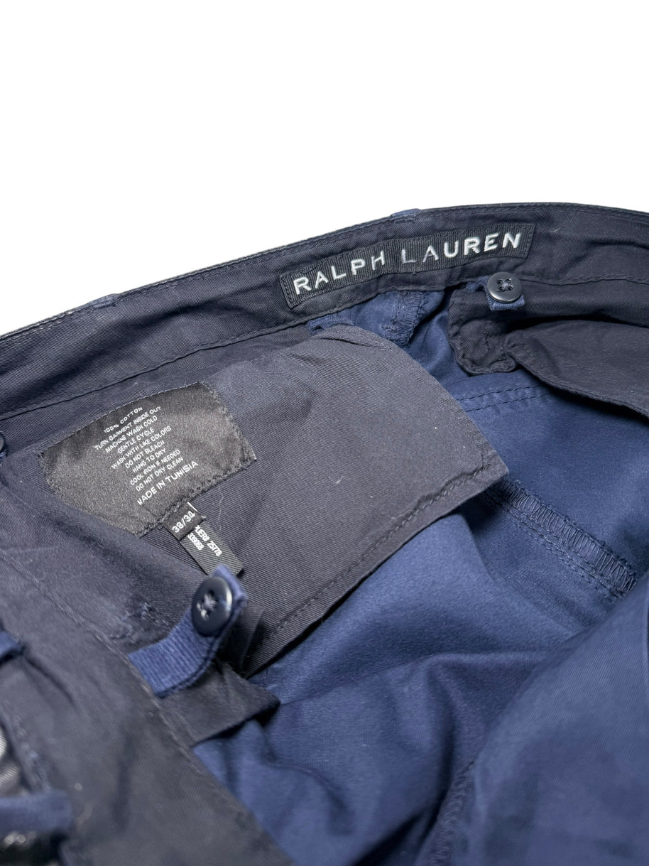Ralph Lauren Black Label Cargo Pants 38 Navy Waxed Utility