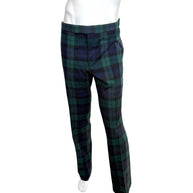 Ralph Lauren Purple Label Plaid Wool Tuxedo Pants 36