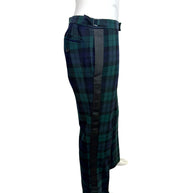Ralph Lauren Purple Label Plaid Wool Tuxedo Pants 36