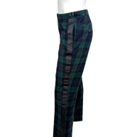 Ralph Lauren Purple Label Plaid Wool Tuxedo Pants 36