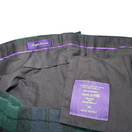 Ralph Lauren Purple Label Plaid Wool Tuxedo Pants 36