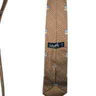 Hermes Vintage Silk Tie Brown Drum Print Made in France