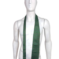 Paolo Gucci Vintage Silk Tie Green Chain Print Made Italy
