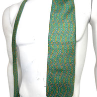 Paolo Gucci Vintage Silk Tie Green Chain Print Made Italy