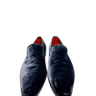 Magnanni Velvet Loafers Black Smoking Slippers Size 44