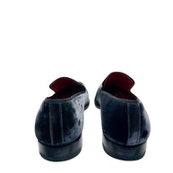 Magnanni Velvet Loafers Black Smoking Slippers Size 44