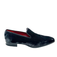 Magnanni Velvet Loafers Black Smoking Slippers Size 44