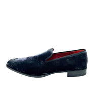 Magnanni Velvet Loafers Black Smoking Slippers Size 44