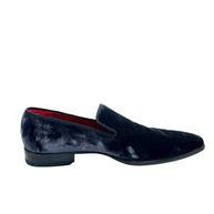 Magnanni Velvet Loafers Black Smoking Slippers Size 44