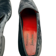 Magnanni Velvet Loafers Black Smoking Slippers Size 44