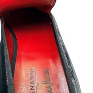 Magnanni Velvet Loafers Black Smoking Slippers Size 44
