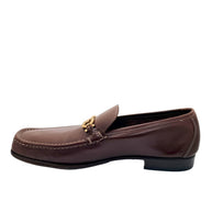 Ferragamo Brown Gancini Leather Loafers Size 12 D Italy