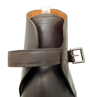 Heschung Manioc Leather Monk Strap Boots Size 13 Brown