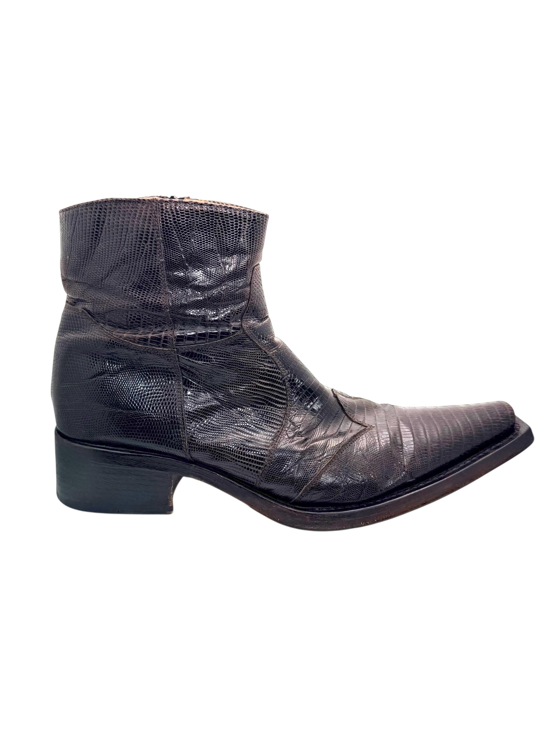 Gianni Barbato Exotic Leather Boots Size 45 Vintage 2002 Italy