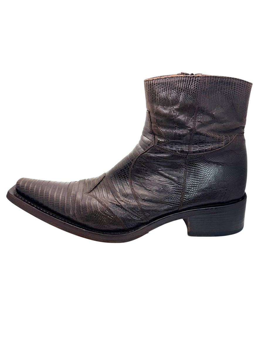 Gianni Barbato Exotic Leather Boots Size 45 Vintage 2002 Italy