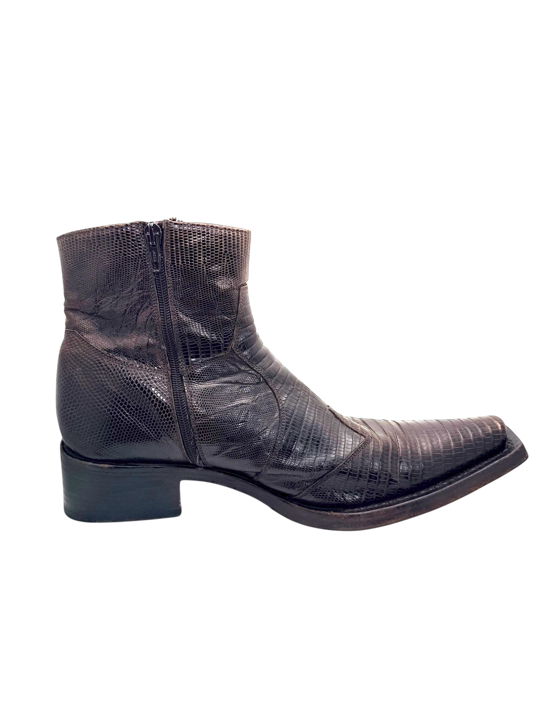 Gianni Barbato Exotic Leather Boots Size 45 Vintage 2002 Italy