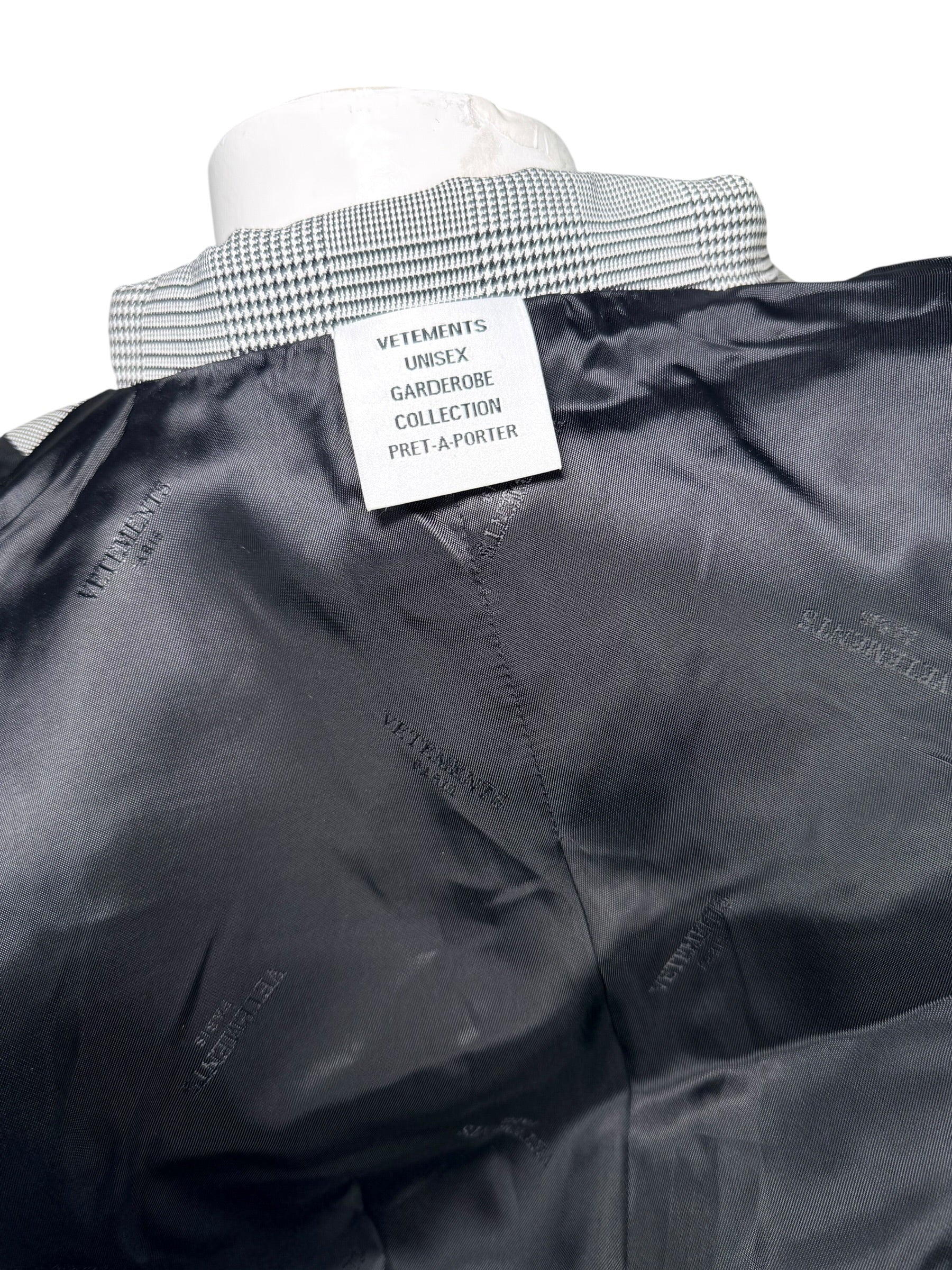Vetements Cropped Plaid Blazer Garderobe Jacket S
