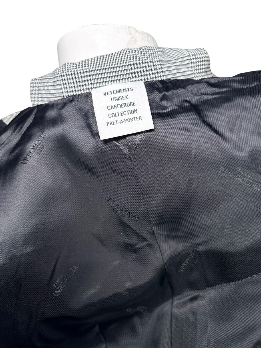 Vetements Cropped Plaid Blazer Garderobe Jacket S
