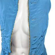Chanel 2019 Tweed Jacket Blue FR36 Silk Lined
