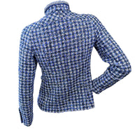 Chanel 2020 Tweed Jacket 34 Blue CC Buttons 20P NWT