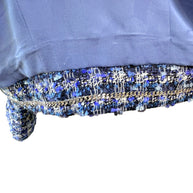 Chanel 2020 Tweed Jacket 34 Blue CC Buttons 20P NWT