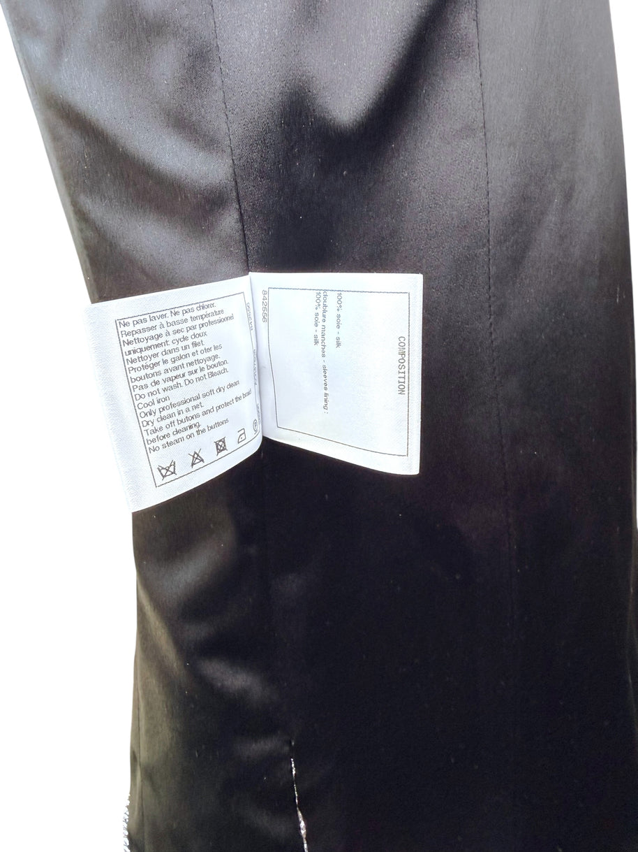 Chanel Runway Jacket Spring 2020 Look 65 Silk Size 34