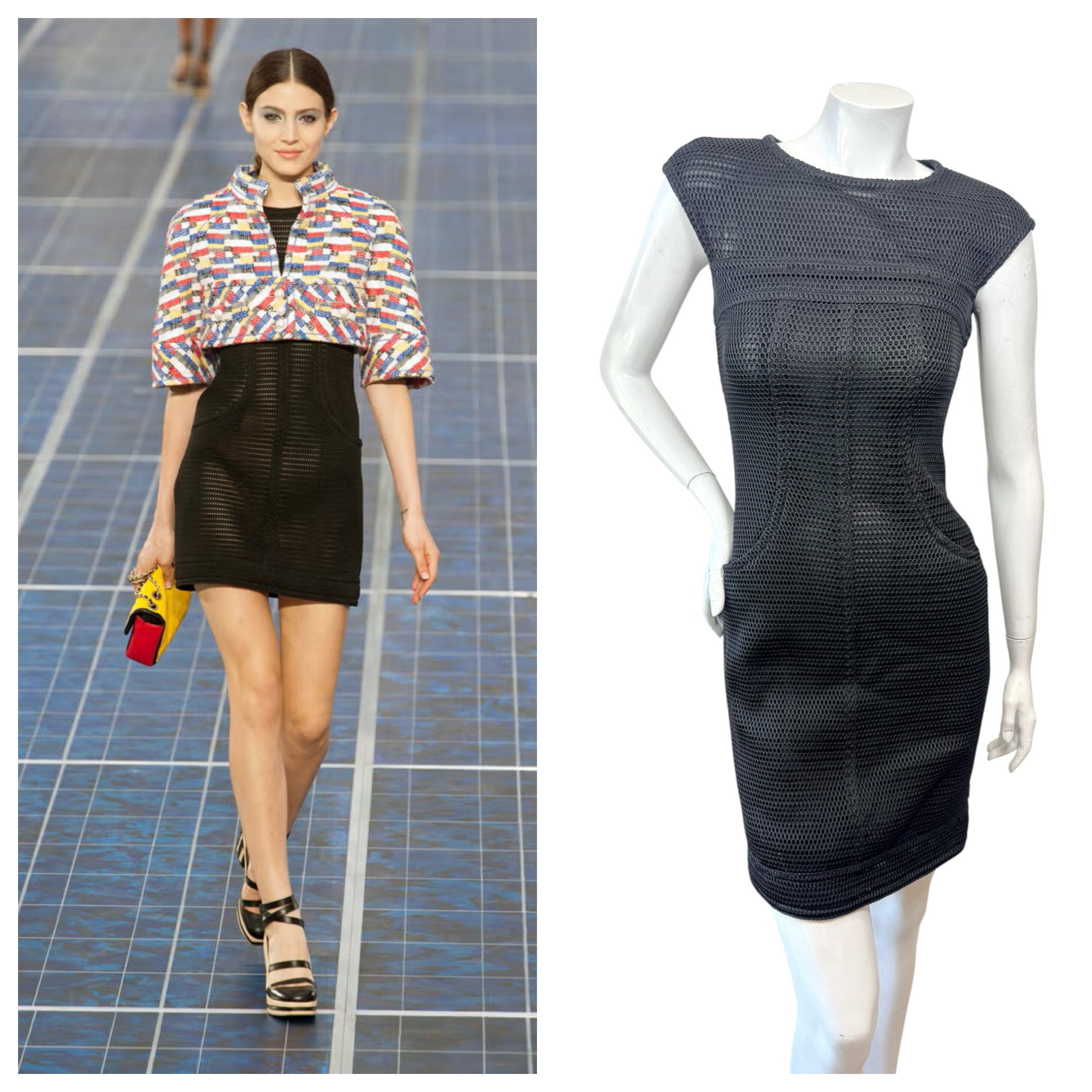 Chanel SS2013 Runway Mesh Knit Dress FR36