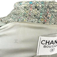 Vintage Chanel 1997A Confetti Tweed Jacket Grey FR36