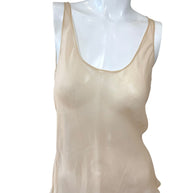 Chanel Black Lace Blouse & Silk Camisole Set FR34