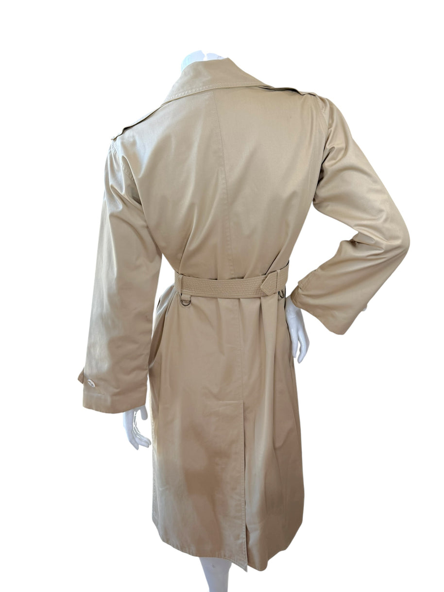 Vintage Saint Laurent Rive Gauche Beige Belted Trench Coat